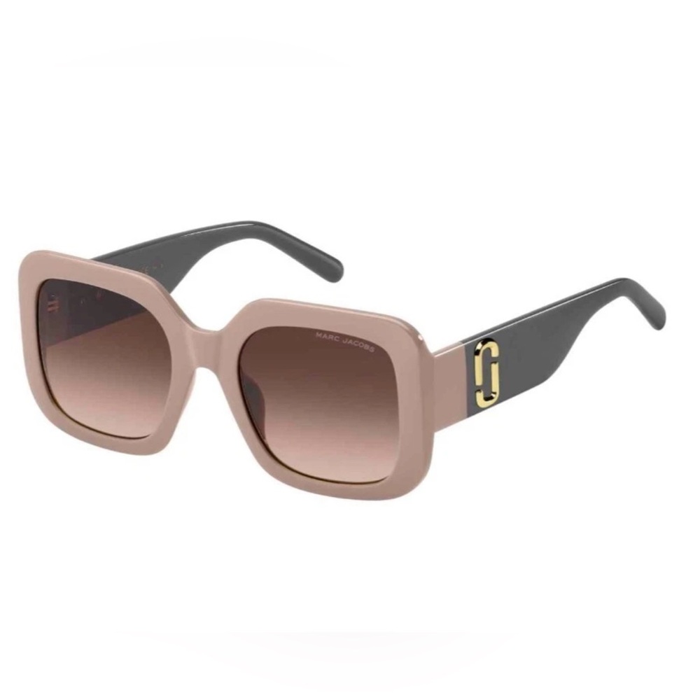 Marc Jacobs Oversized Beige & Gray Gradient Sunglasses ✨ Retail: $240 NIB - Picture 3 of 12